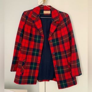 Vintage Pendleton Plaid Blazer - Wool